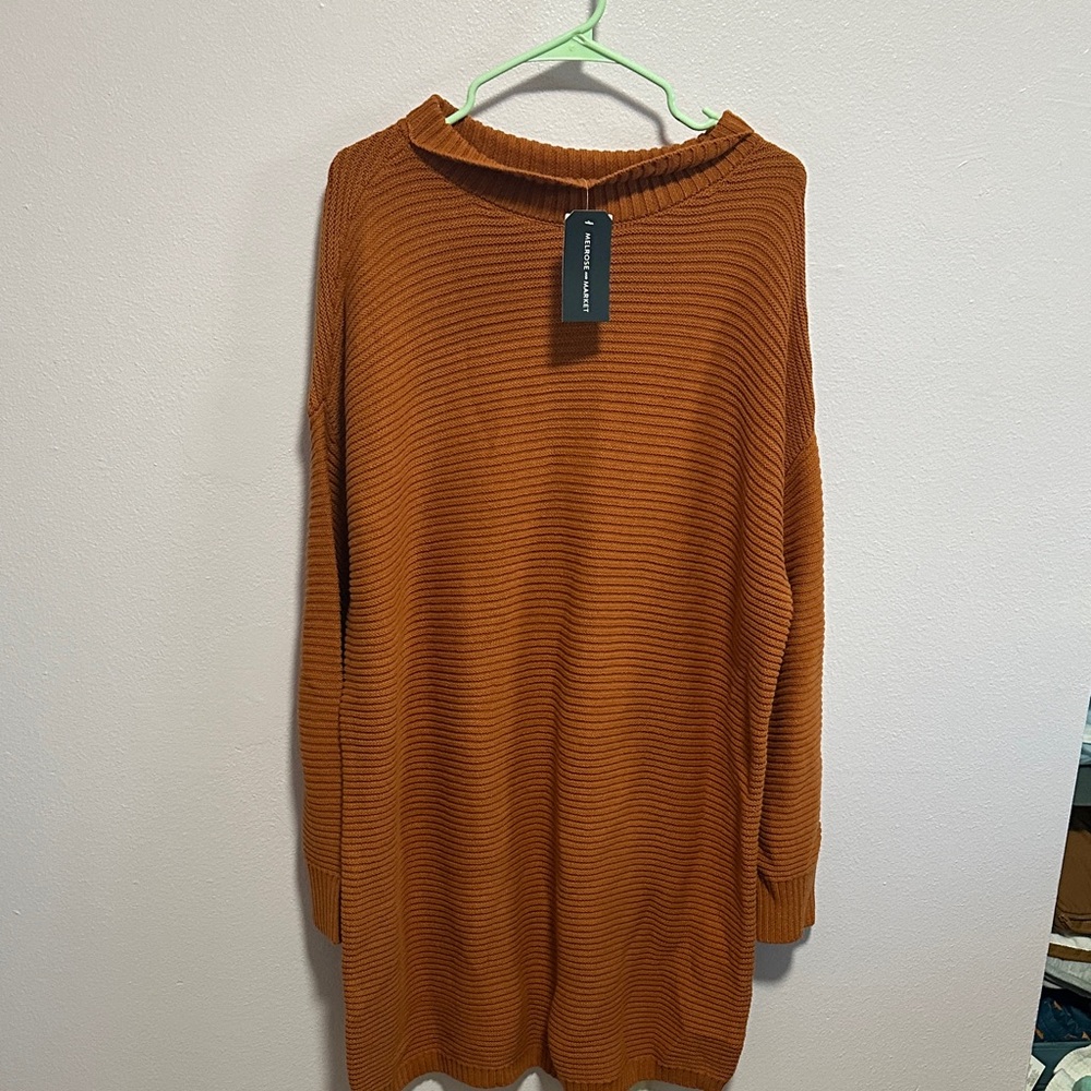 Melrose and Market Rust Knit Top